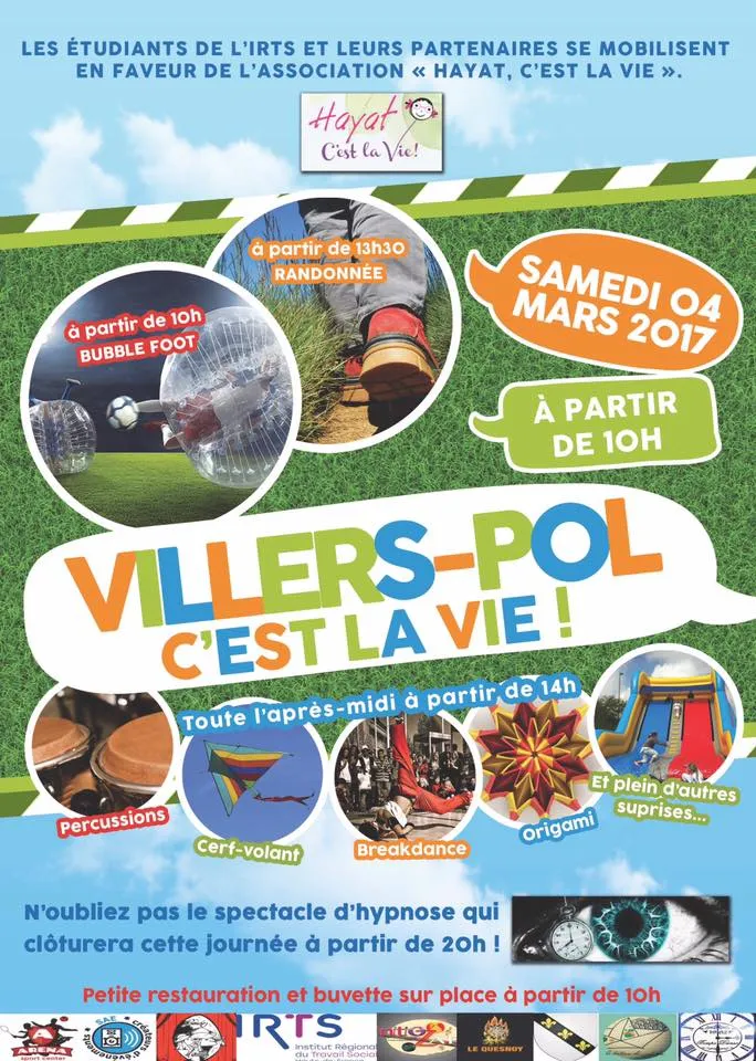 Affiche de la journée Villers-Pol c'est la vie du 4 mars 2017